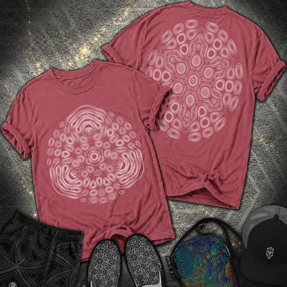 The Observers From Beyond 2 Sided T-Shirt - The Observers From Beyond 2 Sided Comfort T-Shirt - Brick