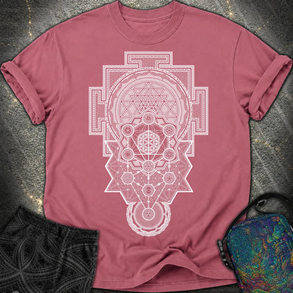Sacred Geometry Encyclopedia - Sacred Geometry Encyclopedia Comfort T-Shirt - Brick