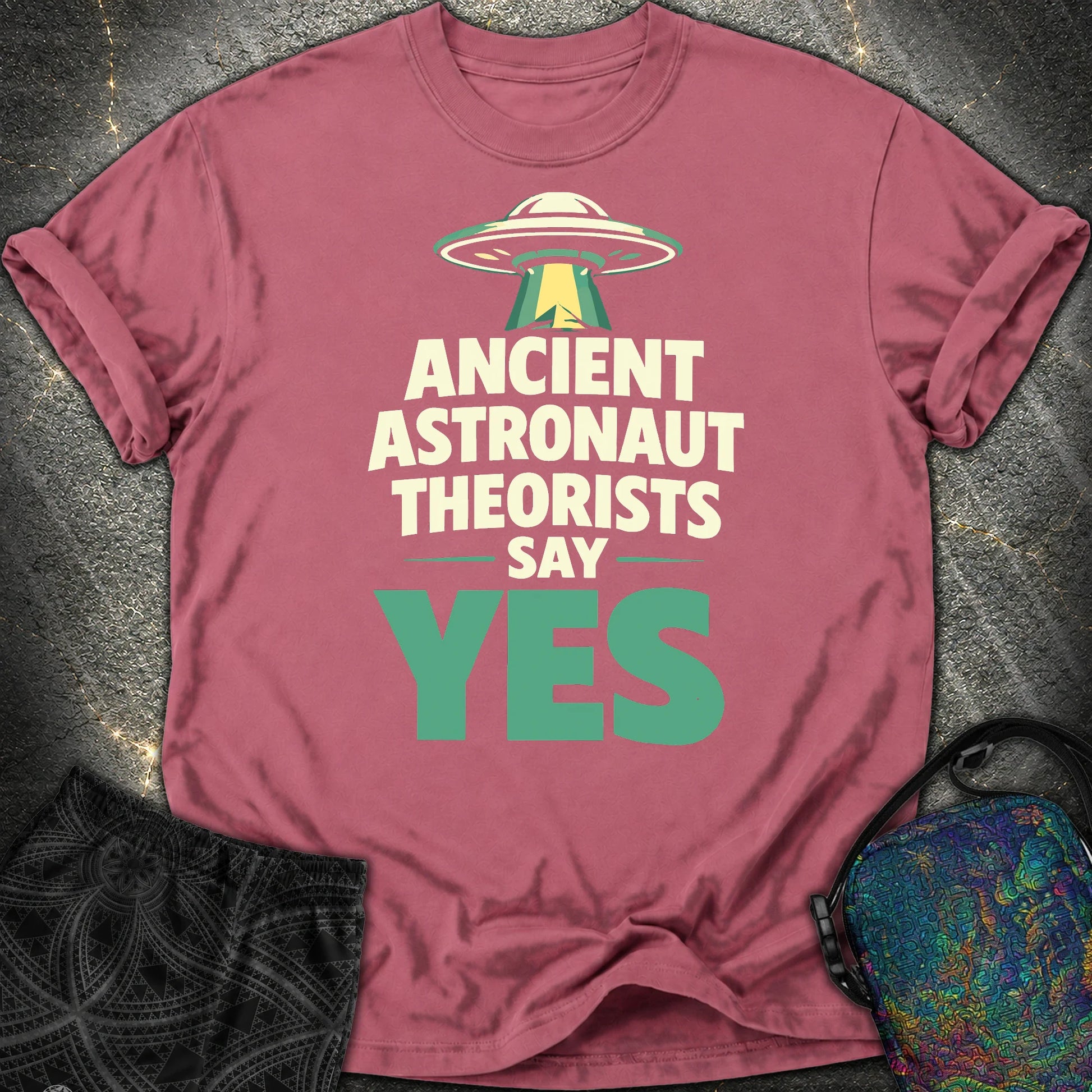 Ancient Astronaut Sey Yes 2 - Ancient Astronaut Sey Yes 2 Comfort T-Shirt - Brick