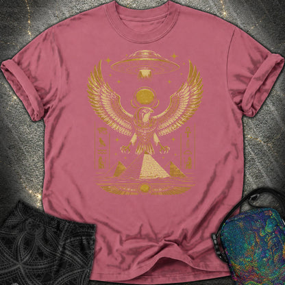 Falcon Guardian Beneath the Starship - Falcon Guardian Beneath the Starship Comfort T-Shirt - Brick