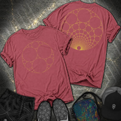Apollonian Gasket 2 Sided T-Shirt - Apollonian Gasket 2 Sided Comfort T-Shirt - Brick