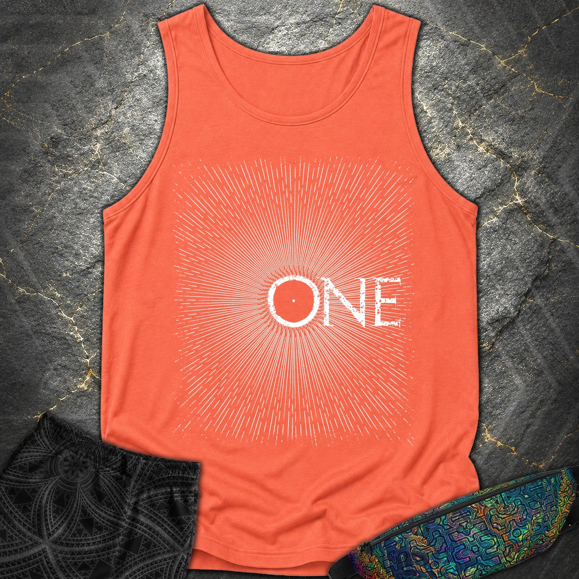 We Are All One Comfort Tank Top - We Are All One Comfort Tank Top - Bright Salmon
