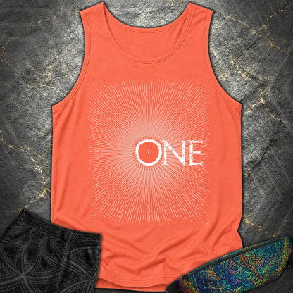 We Are All One Comfort Tank Top - We Are All One Comfort Tank Top - Bright Salmon