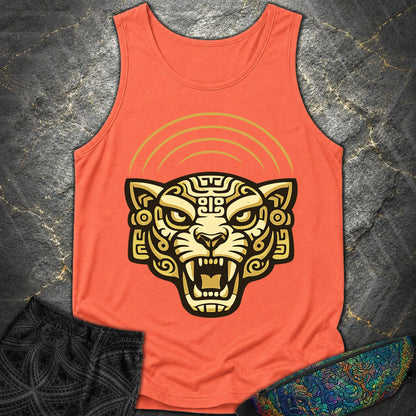 Mayan Jaguar - Mayan Jaguar Comfort Tank Top - Bright Salmon