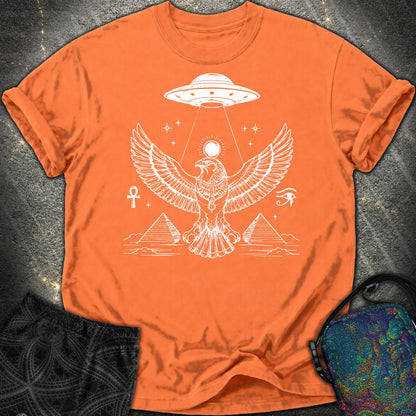 Solar Falcon Beneath the Starship - Solar Falcon Beneath the Starship Comfort T-Shirt - Burnt Orange