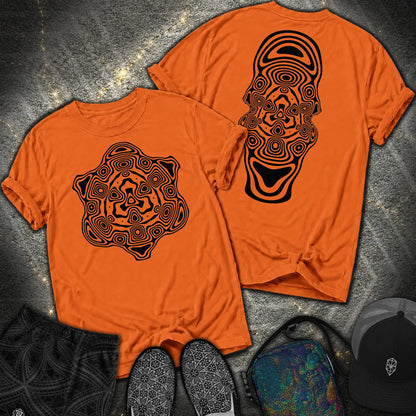 Mind Blown Black 2 Sided Comfort T-Shirt - Mind Blown Black 2 Sided Comfort T-Shirt - Burnt orange