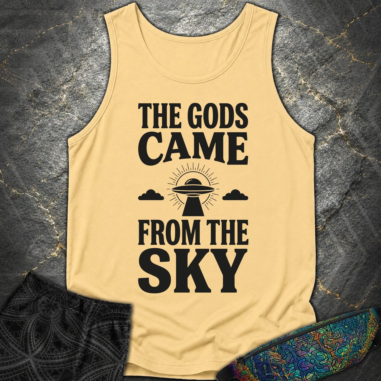 The Gods Come Ciemne - The Gods Come Ciemne Comfort Tank Top - Butter
