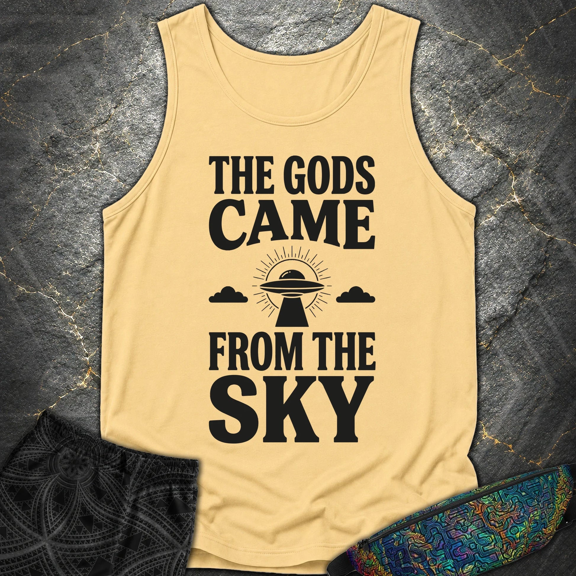 The Gods Come Ciemne - The Gods Come Ciemne Comfort Tank Top - Butter