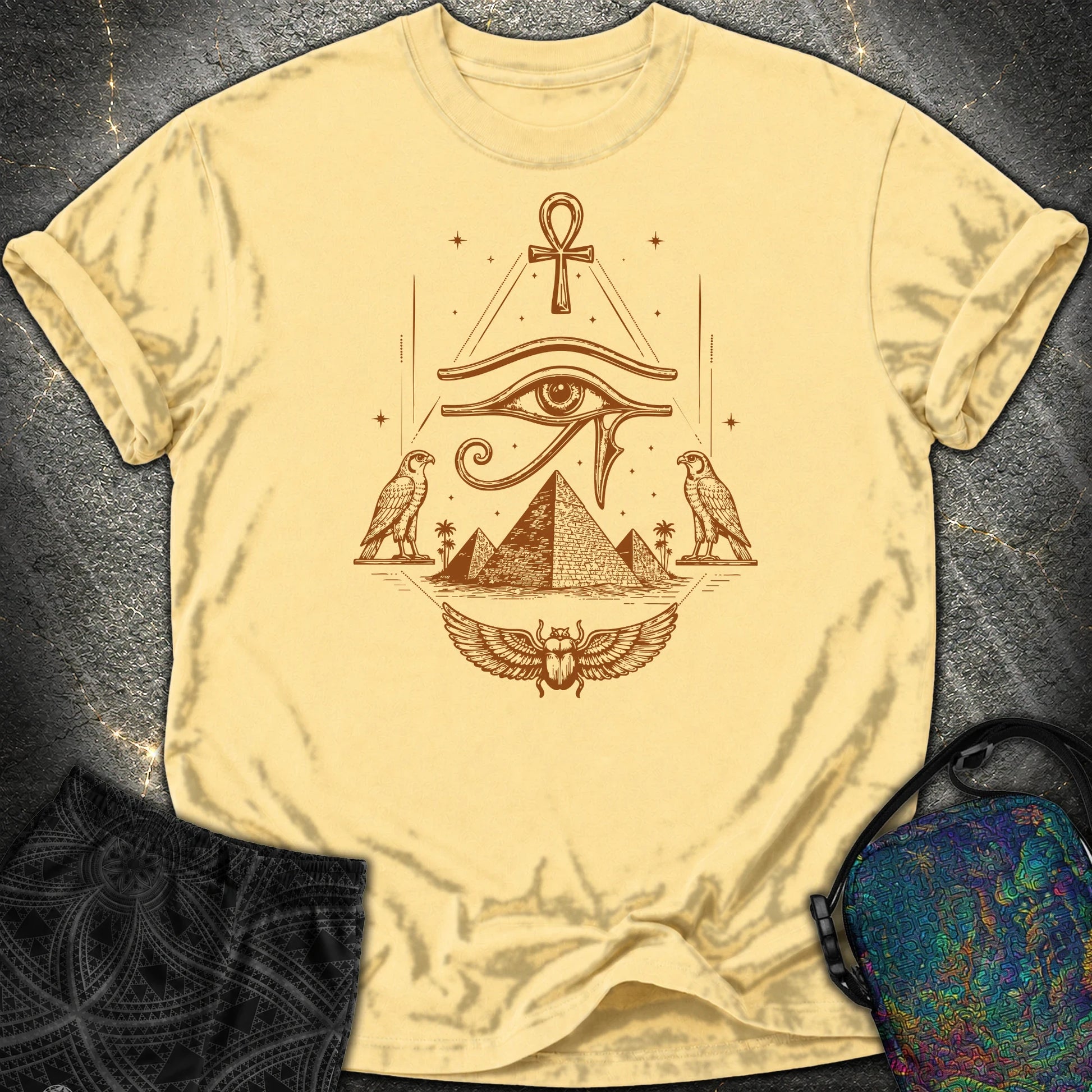 Eye Above the Ancient Pyramids - Eye Above the Ancient Pyramids Comfort T-Shirt - Butter