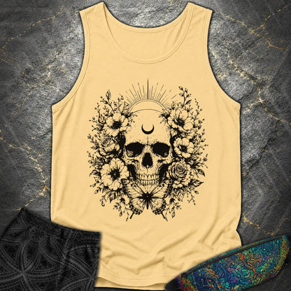 Moon Phases Moth - Moon Phases Moth Comfort Tank Top - Butter