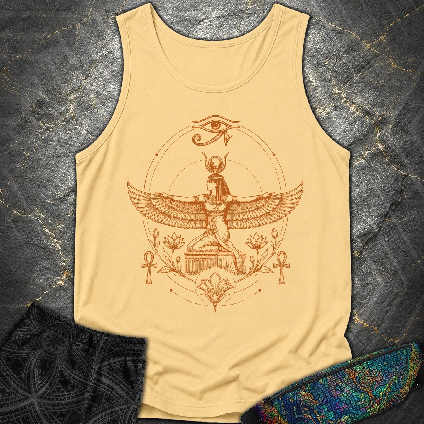 Winged Goddess of the Nile - Winged Goddess of the Nile Comfort Tank Top - Butter