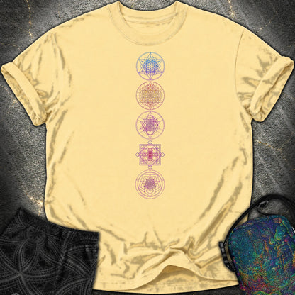 Sacred Geometry Comfort T-Shirt - Sacred Geometry Comfort T-Shirt - Butter