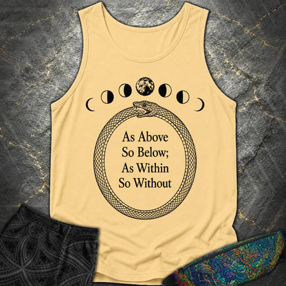 As Above So Below Ouroboros - As Above So Below Ouroboros Comfort Tank Top - Butter