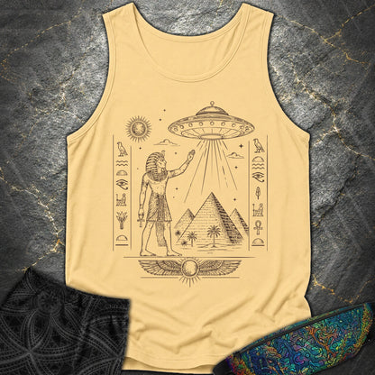 Pharaoh Beneath the Star Vessel - Pharaoh Beneath the Star Vessel Comfort Tank Top - Butter