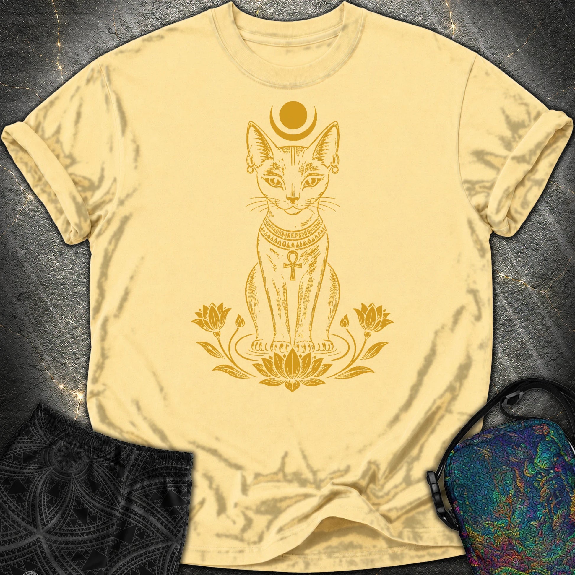 Sacred Cat of the Moon - Sacred Cat of the Moon Comfort T-Shirt - Butter