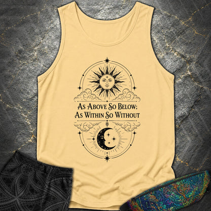 As Above So Below Sun Moon - As Above So Below Sun Moon Comfort Tank Top - Butter