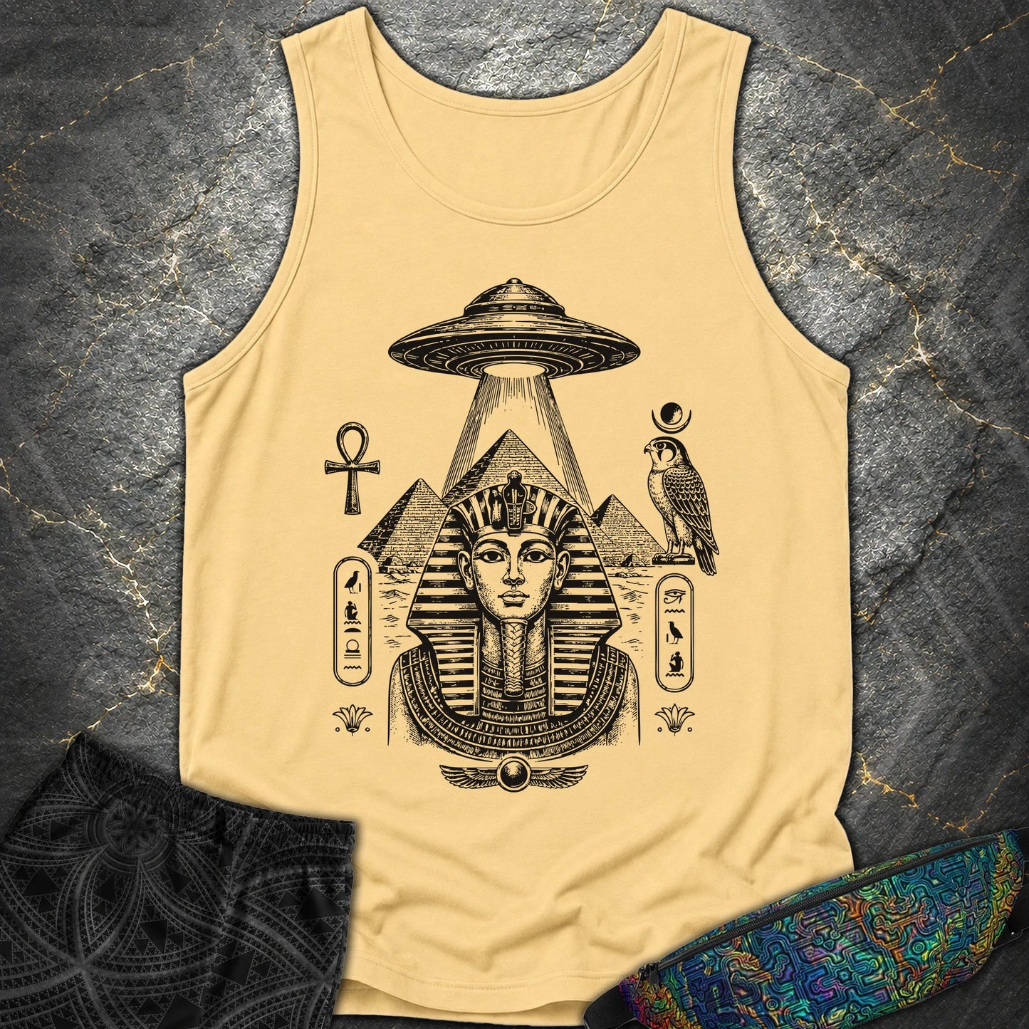 Pharaoh Under the Alien Light - Pharaoh Under the Alien Light Comfort Tank Top - Butter