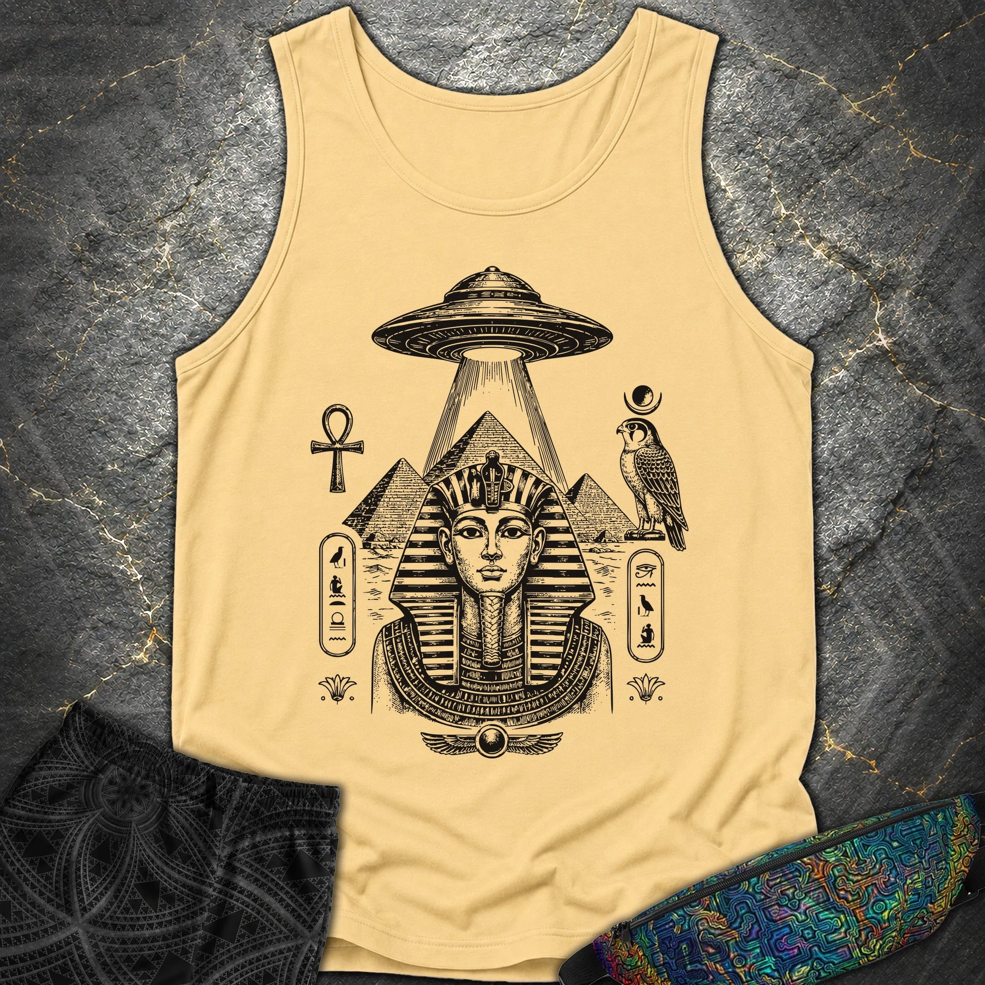 Pharaoh Under the Alien Light - Pharaoh Under the Alien Light Comfort Tank Top - Butter