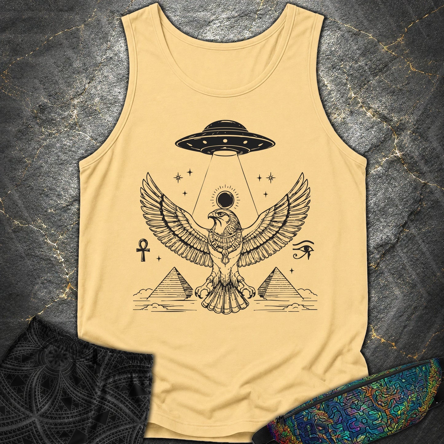 Shadow Falcon Under Alien Light - Shadow Falcon Under Alien Light Comfort Tank Top - Butter