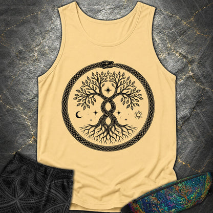 888 Ouroboros Tree Comfort Tank Top - 888 Ouroboros Tree Comfort Tank Top - Butter