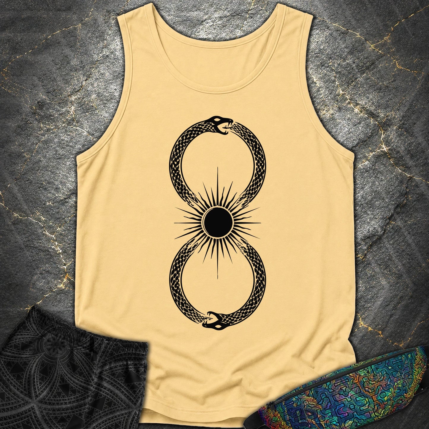 Ouroboros Sun - Ouroboros Sun Comfort Tank Top - Butter