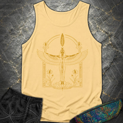 Winged Goddess of Sacred Balance - Winged Goddess of Sacred Balance Comfort Tank Top - Butter