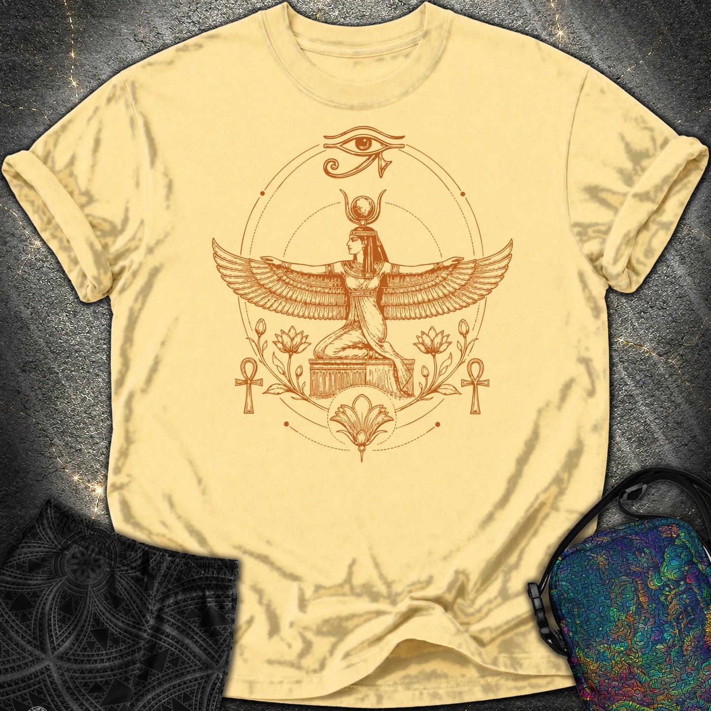 Winged Goddess of the Nile - Winged Goddess of the Nile Comfort T-Shirt - Butter