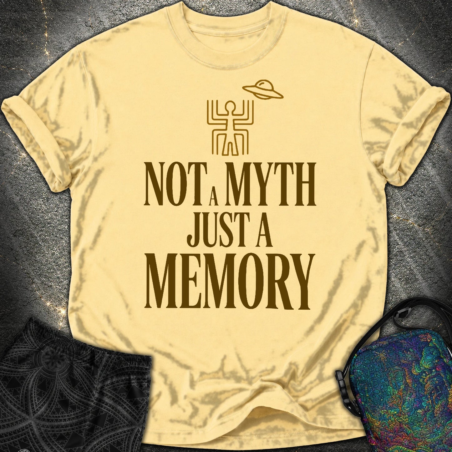 Not A Myth Ciemne - Not A Myth Ciemne Comfort T-Shirt - Butter