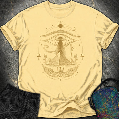 Ancient Eye Over the Pyramids - Ancient Eye Over the Pyramids Comfort T-Shirt - Butter