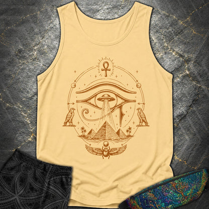 Ancient Eye Over Alien Pyramids - Ancient Eye Over Alien Pyramids Comfort Tank Top - Butter