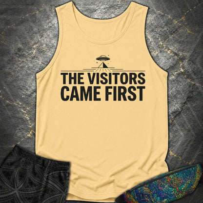 The Visittors Come First Czarne - The Visittors Come First Czarne Comfort Tank Top - Butter