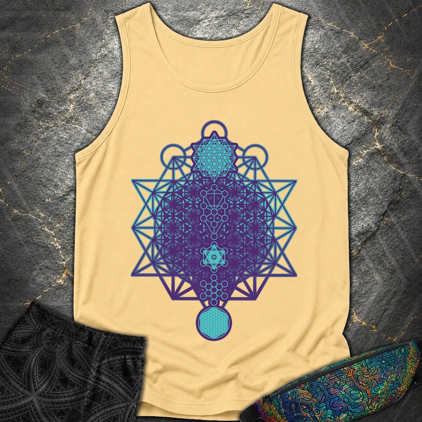 All The Sacred Geometry - All The Sacred Geometry Tank - Butter