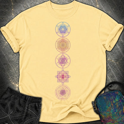Sacred Geometry T-Shirt - Sacred Geometry Comfort T-Shirt - Butter