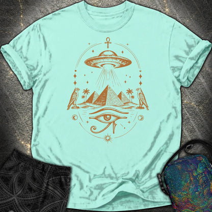Starship Above the Sacred Pyramids - Starship Above the Sacred Pyramids Comfort T-Shirt - Chalky Mint