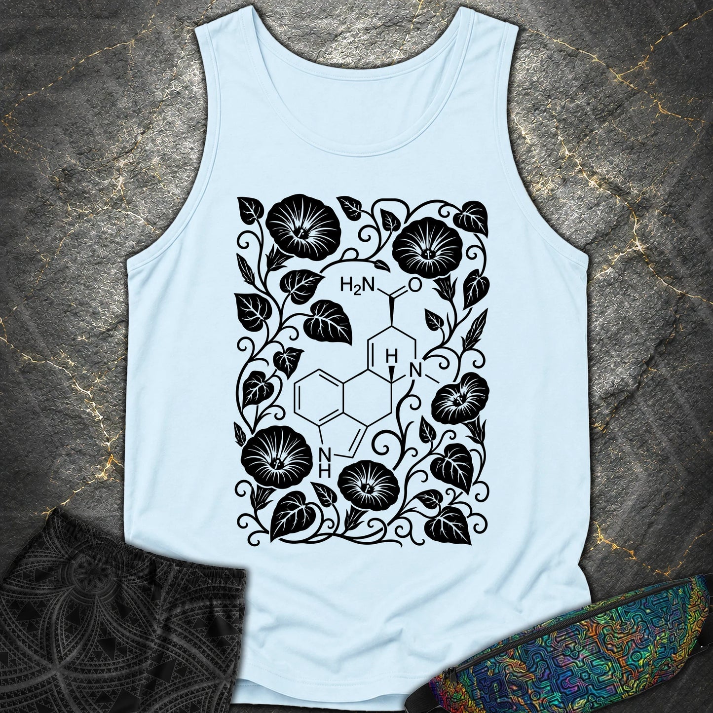 Morning Glory Molecule - Morning Glory Molecule Comfort Tank Top - Chambray