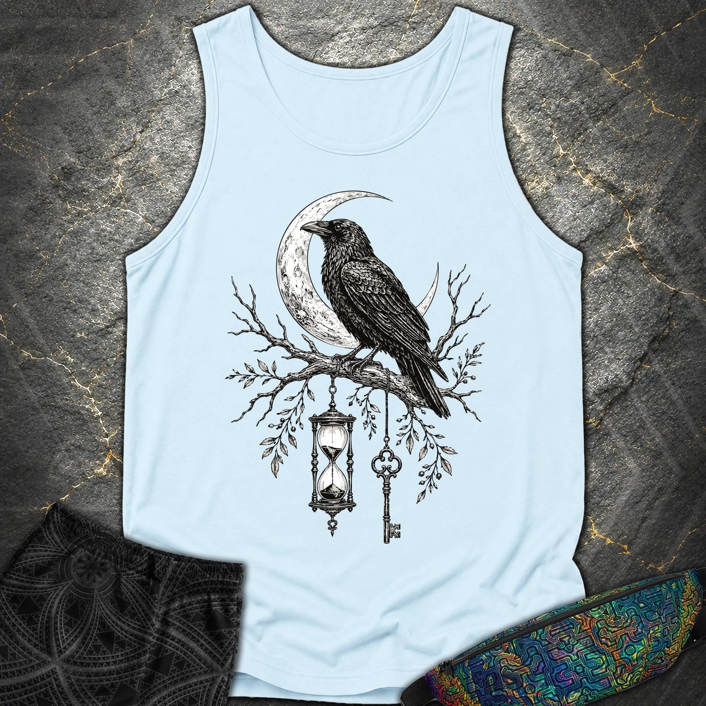 Crow Hourglass Key - Crow Hourglass Key Comfort Tank Top - Chambray