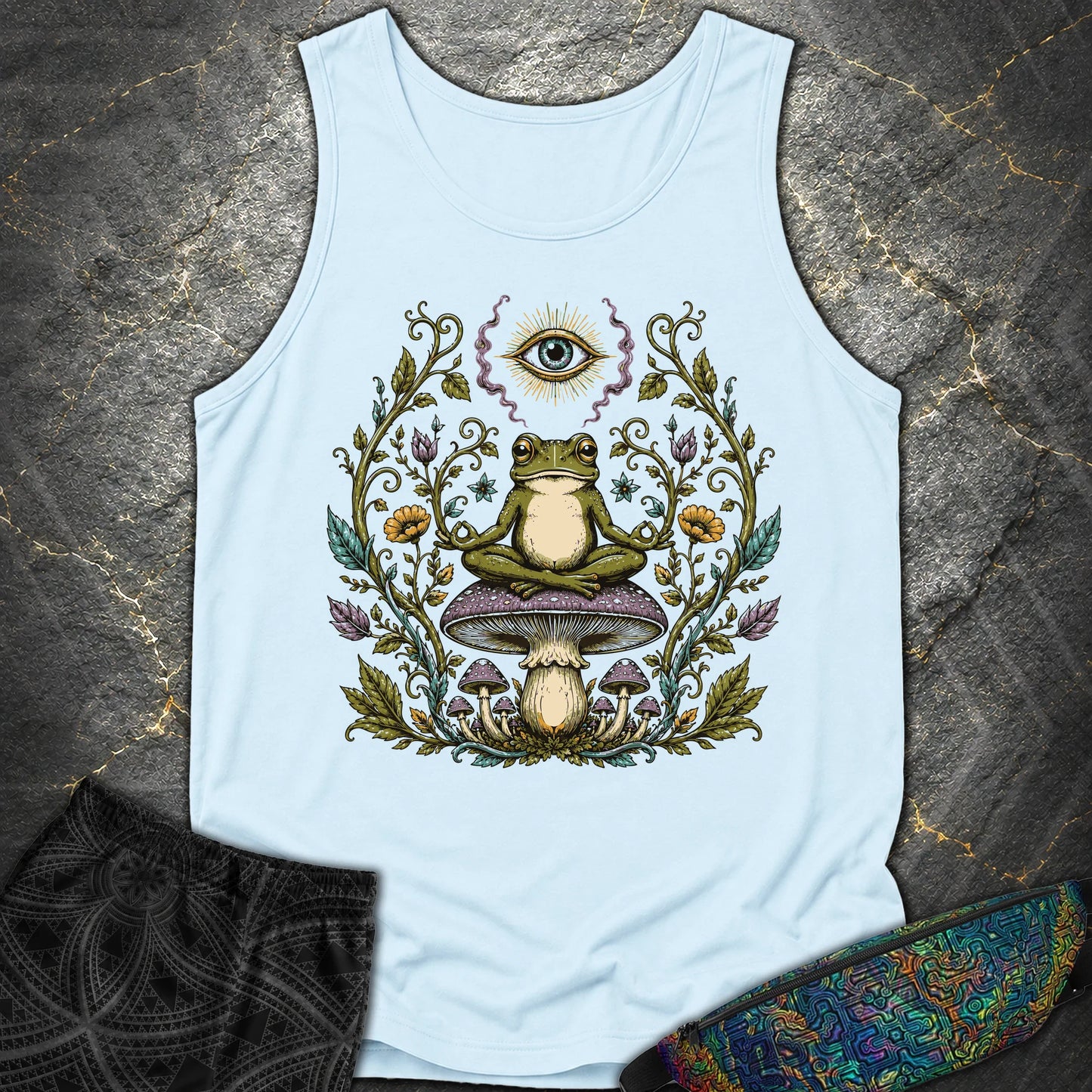 enlightened Frog - enlightened Frog Comfort Tank Top - Chambray
