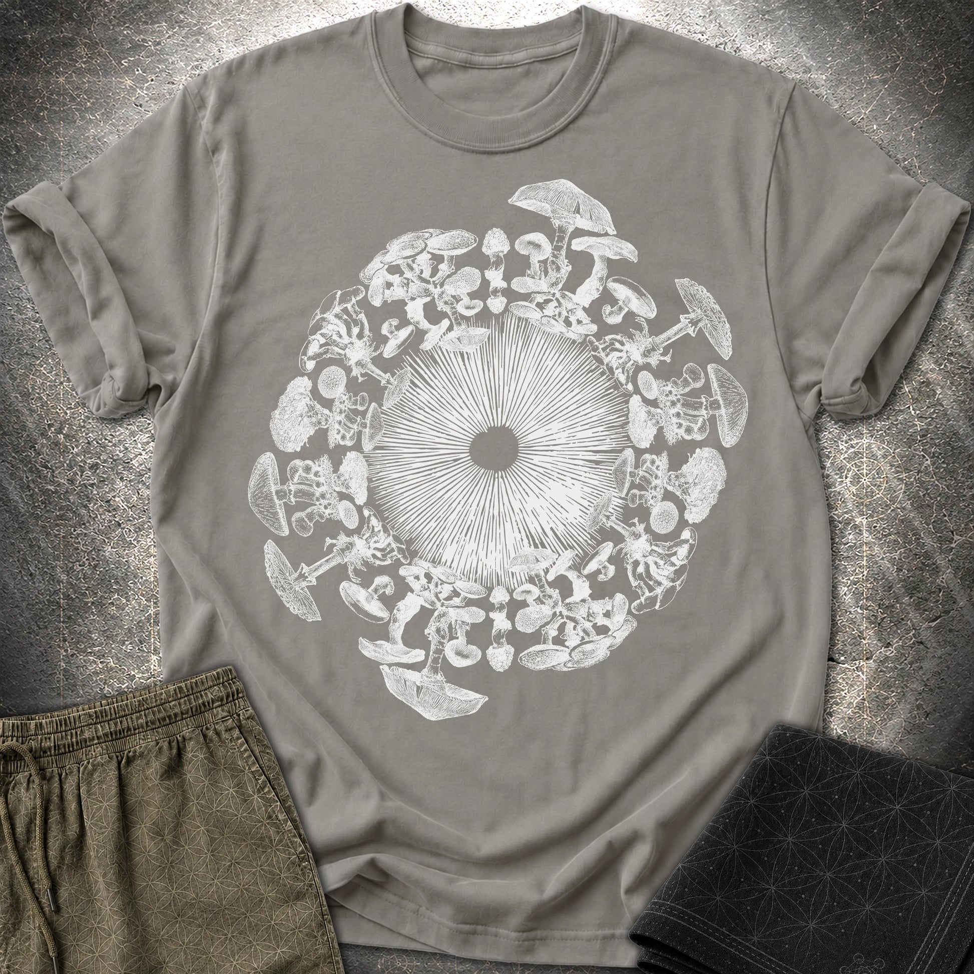 Mushroom Iris - Mushroom Iris T-Shirt - Charcoal