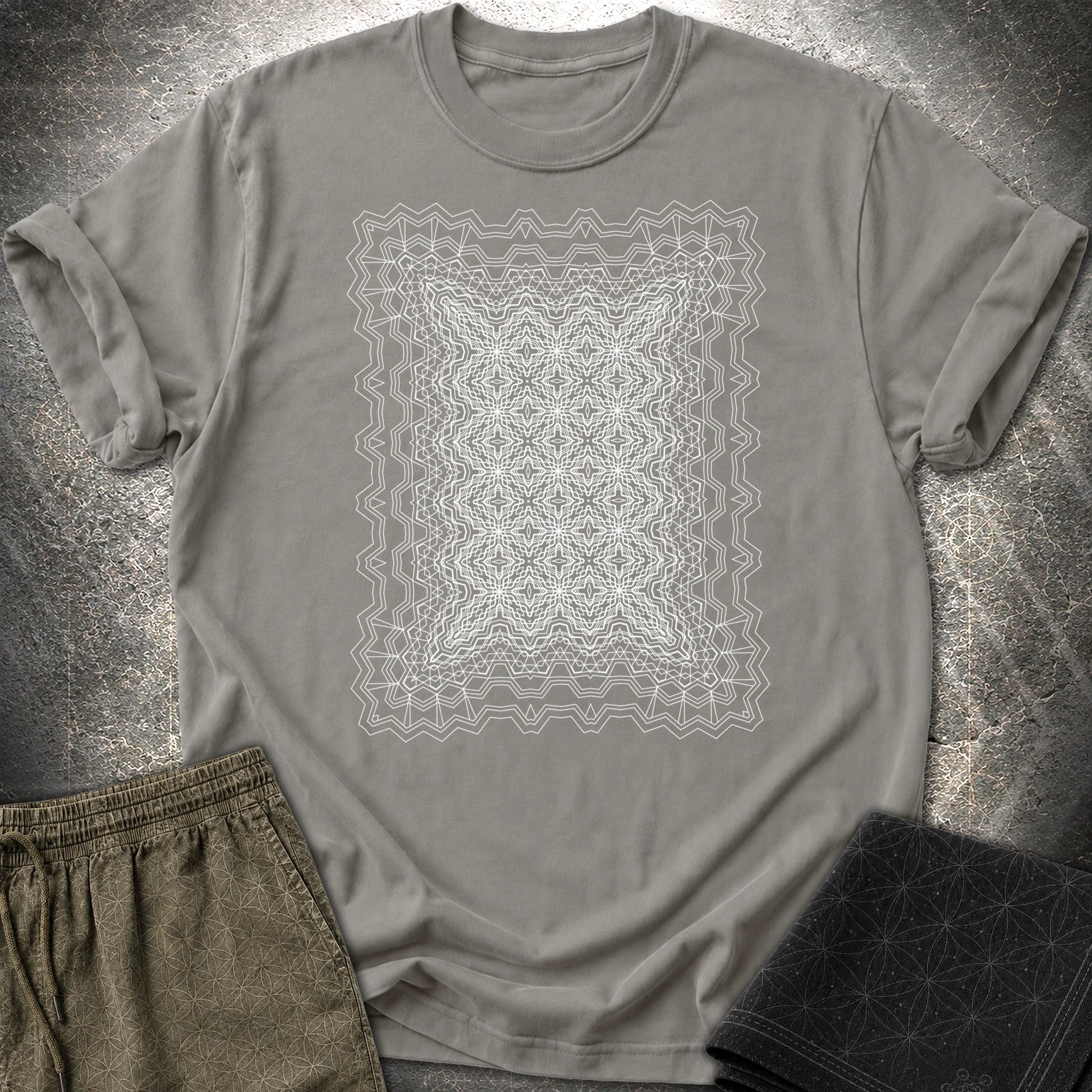 Infinite Geometric Lattice - Infinite Geometric Lattice T-Shirt - Charcoal