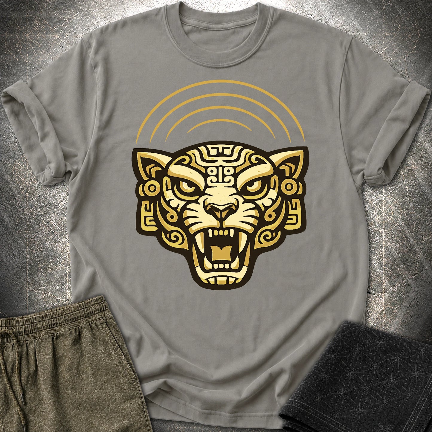 Mayan Jaguar - Mayan Jaguar T-Shirt - Charcoal