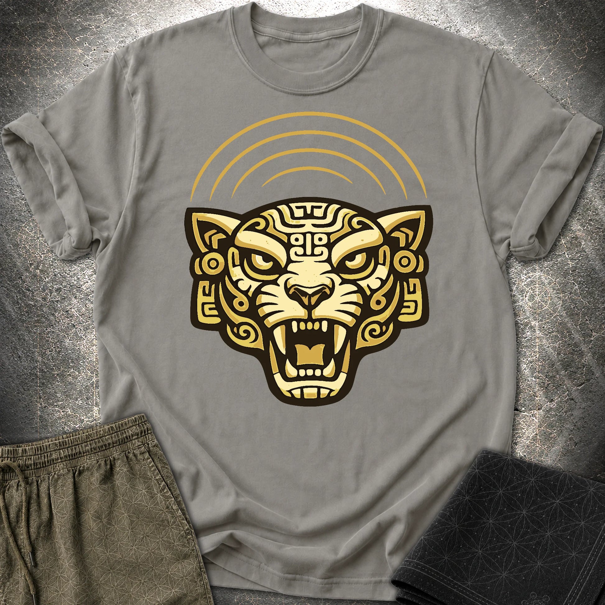 Mayan Jaguar - Mayan Jaguar T-Shirt - Charcoal