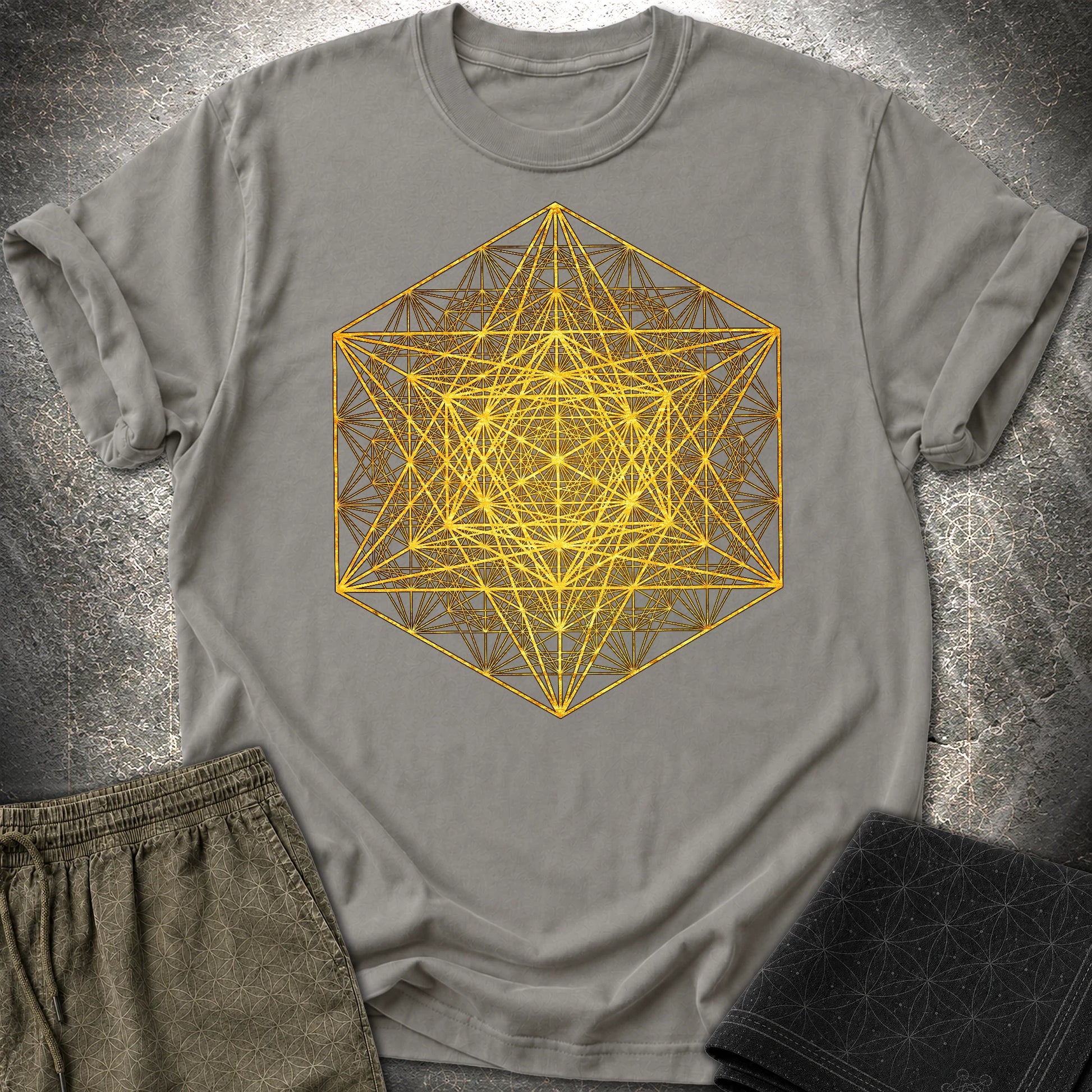 Metatron's Super Cube T-Shirt - Metatron's Super Cube T-Shirt - Charcoal