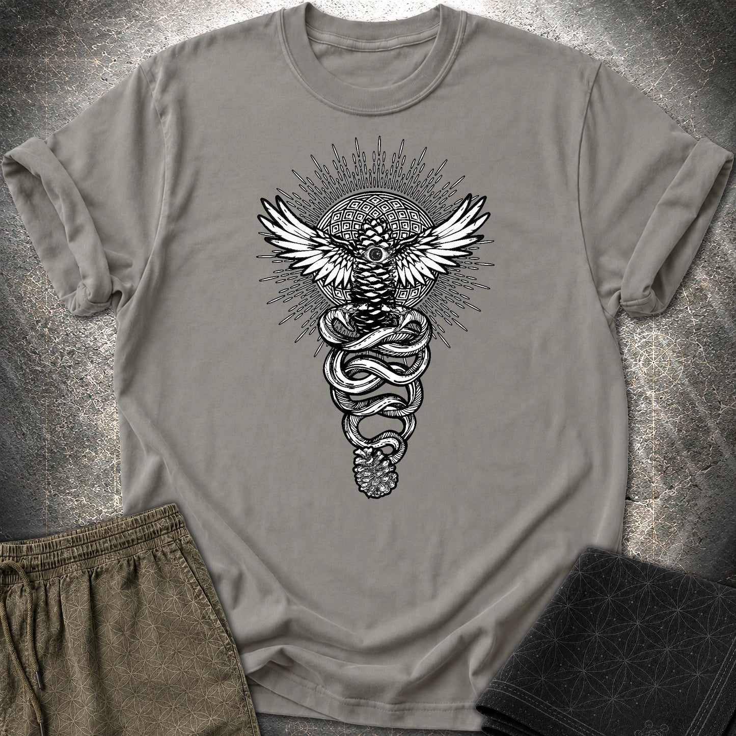 PIneal Gland Transformation T-Shirt - PIneal Gland Transformation T-Shirt - Charcoal