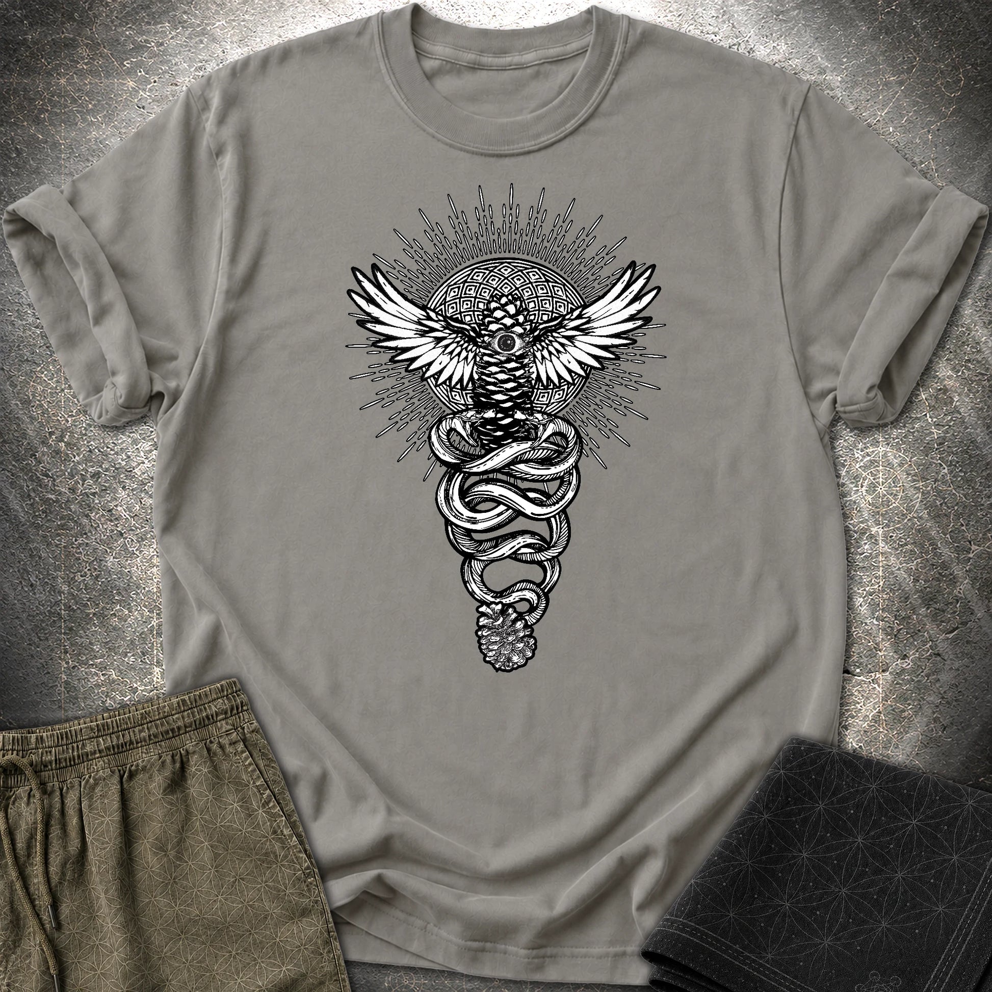 PIneal Gland Transformation T-Shirt - PIneal Gland Transformation T-Shirt - Charcoal