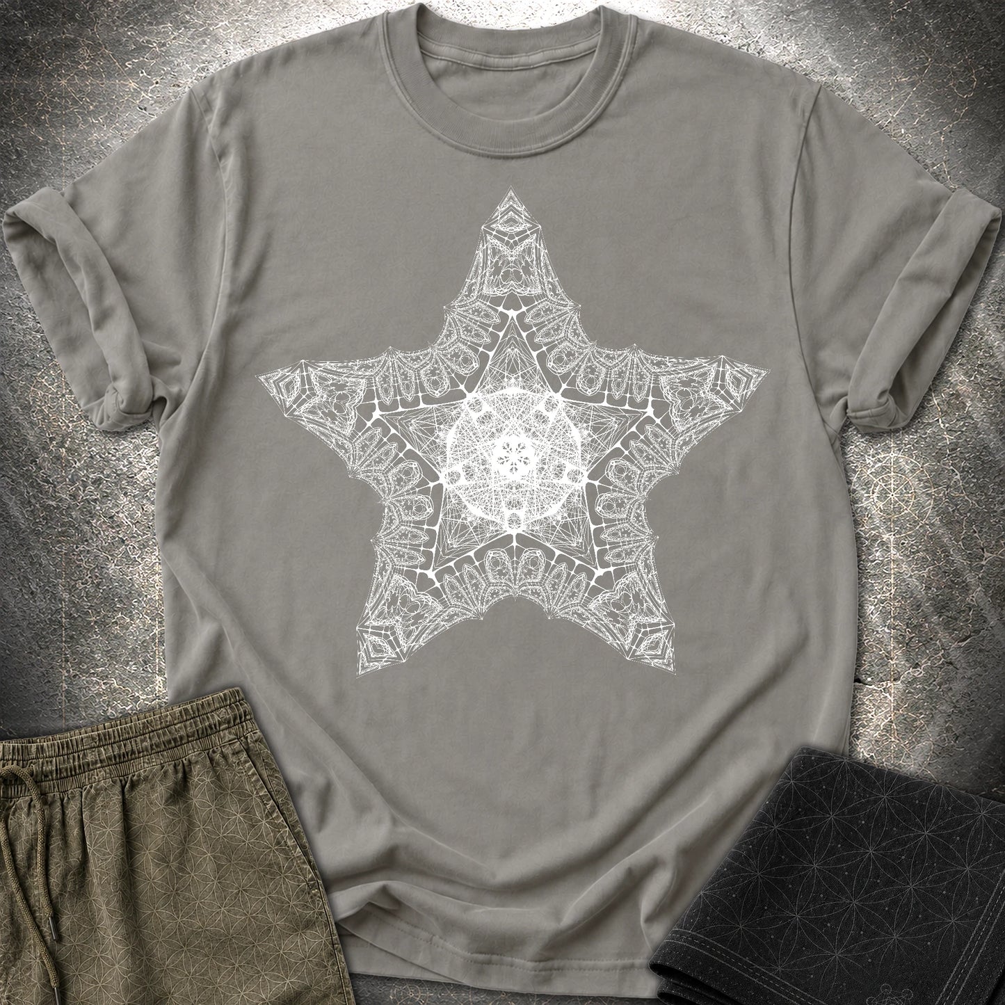 Sacred Star T-Shirt - Sacred Star T-Shirt - Charcoal