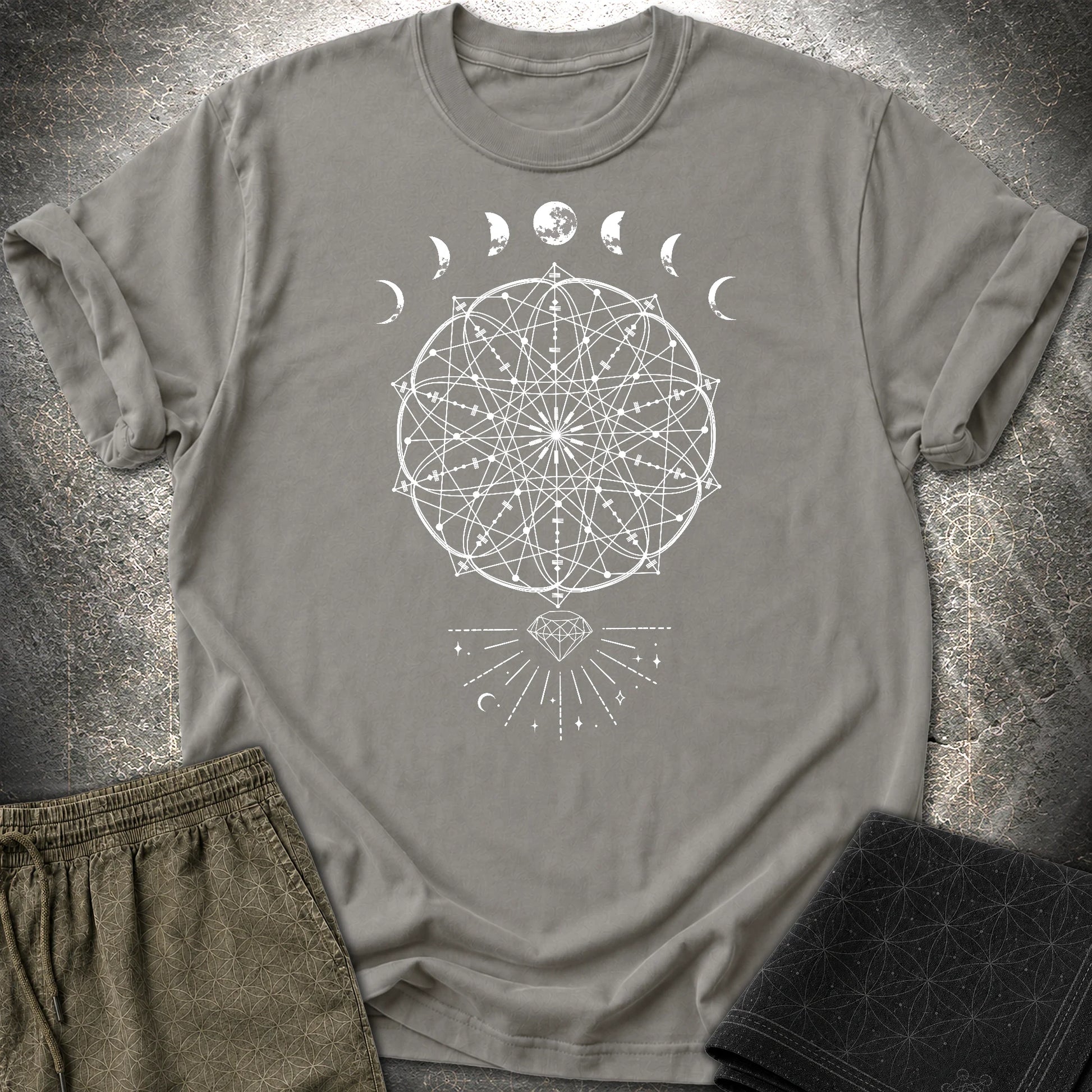 Inner Beauty Moon Phases T-Shirt - Inner Beauty Moon Phases T-Shirt - Charcoal