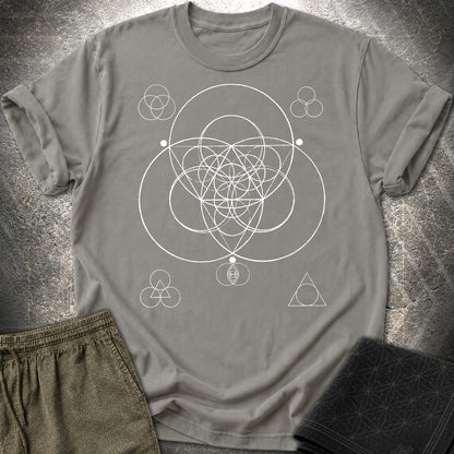 Geometric Triad T-Shirt - Geometric Triad T-Shirt - Charcoal