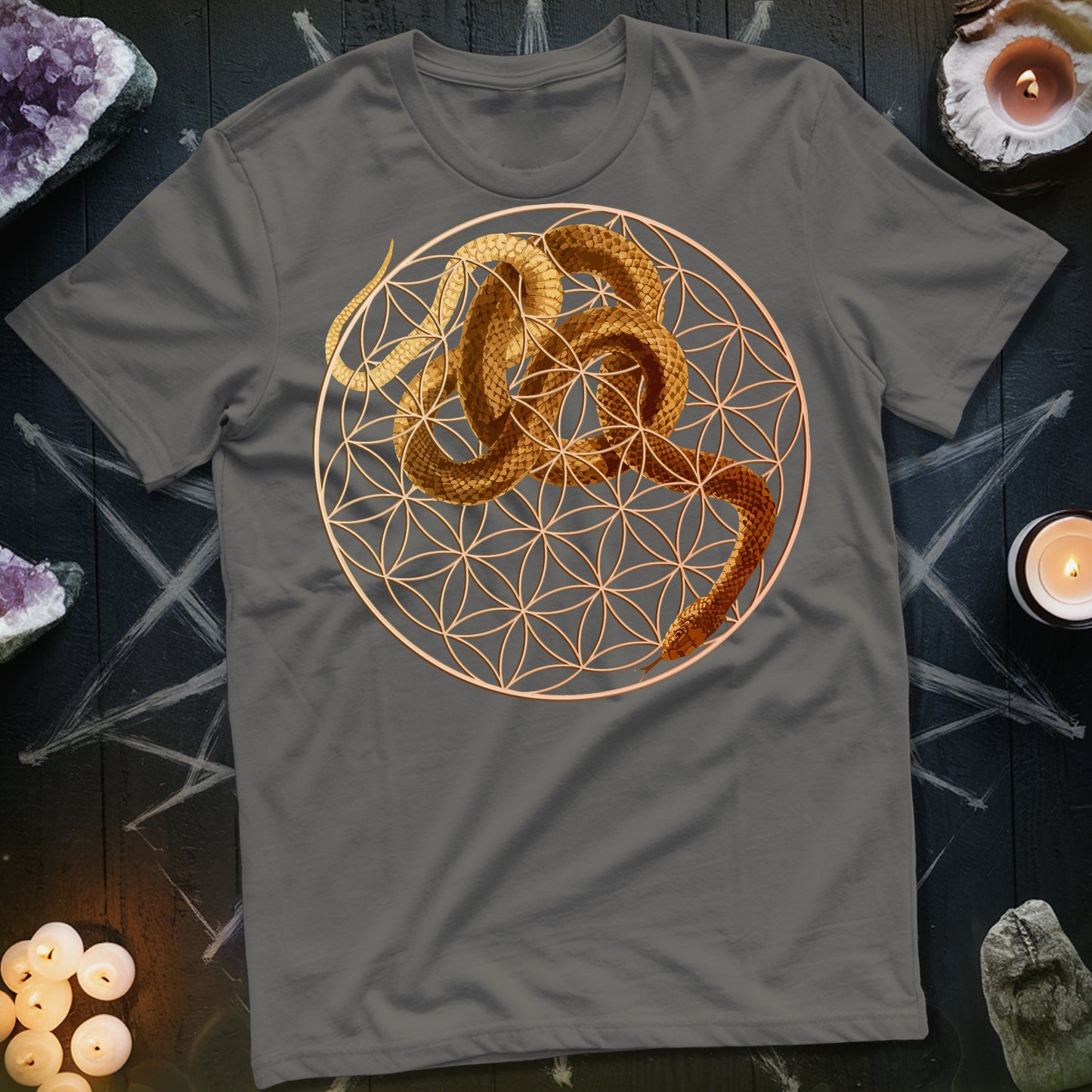Flower Of Life Snake T-Shirt