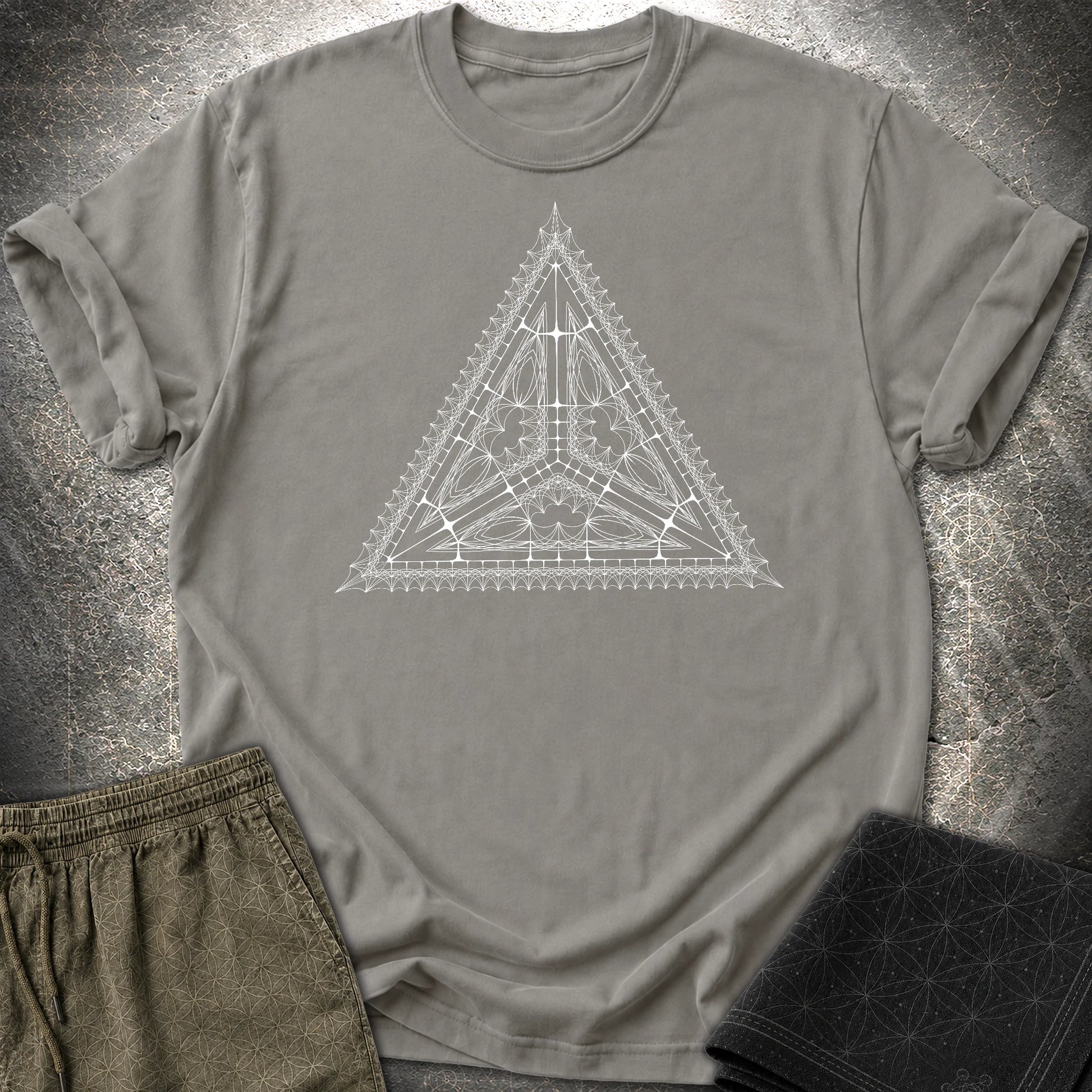 Organic Tetrahedron T-Shirt - Organic Tetrahedron T-Shirt - Charcoal