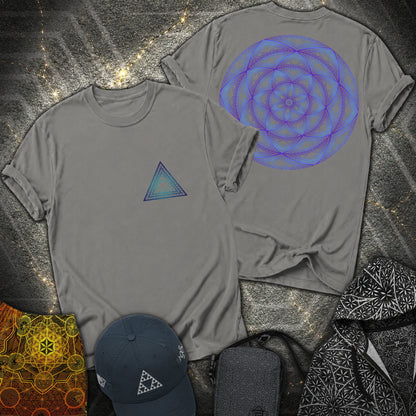 Sierpinski Seed Of Life 2 Sided T-Shirt - Sierpinski Seed Of Life 2 Sided T-Shirt - Charcoal